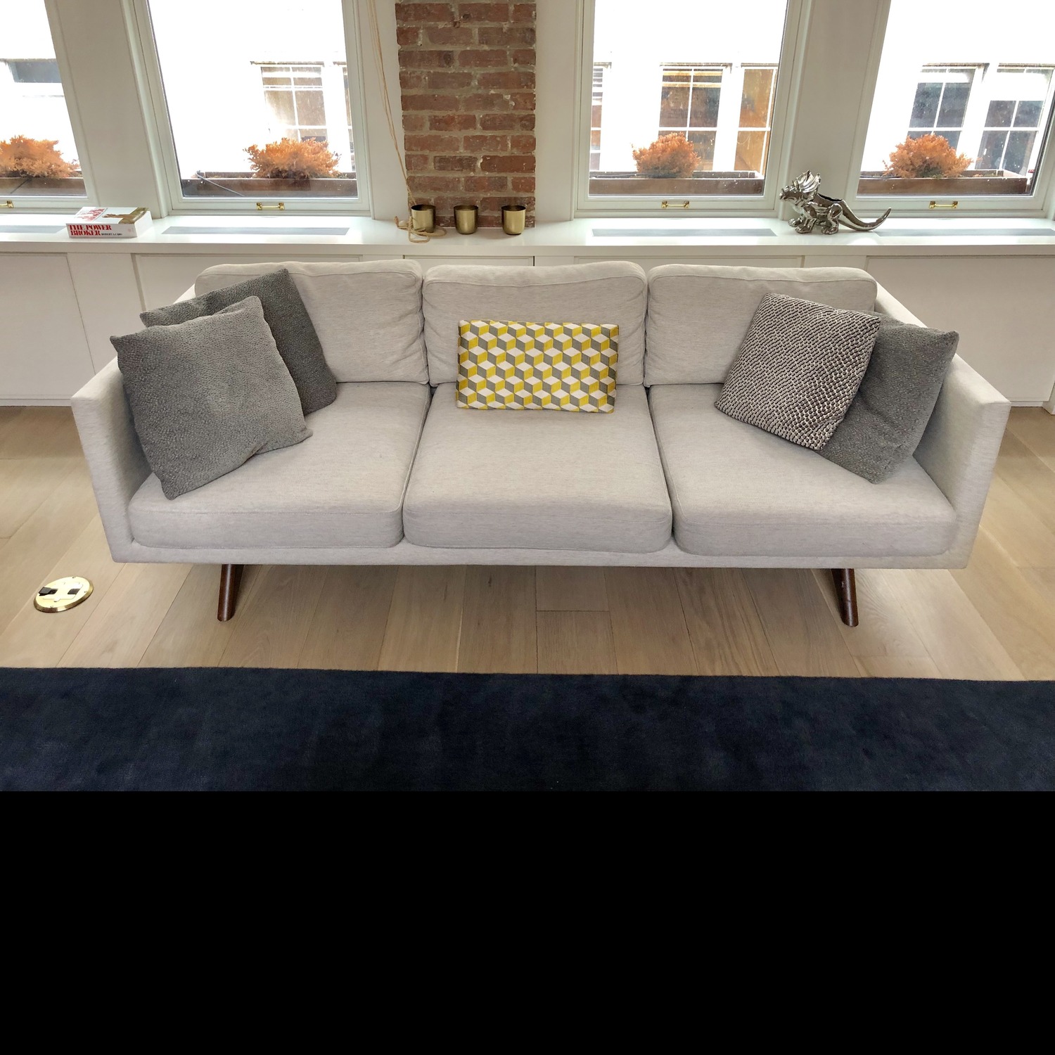 West Elm Brooklyn 81” Sofa in White/Cream - image-1