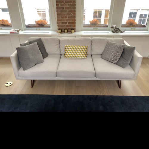 Used West Elm Brooklyn 81” Sofa in White/Cream for sale on AptDeco