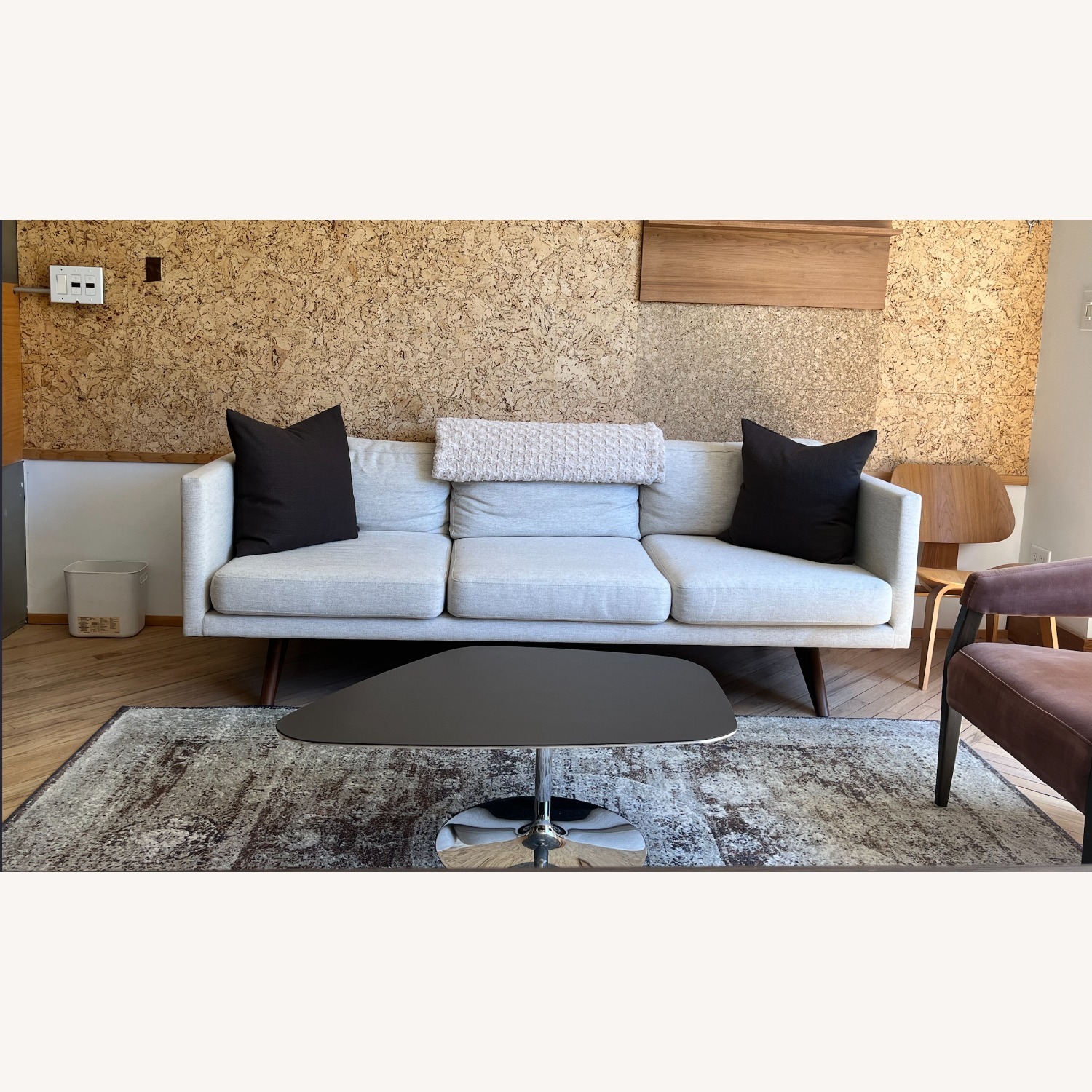 West Elm Brooklyn 81” Sofa in White/Cream - image-5
