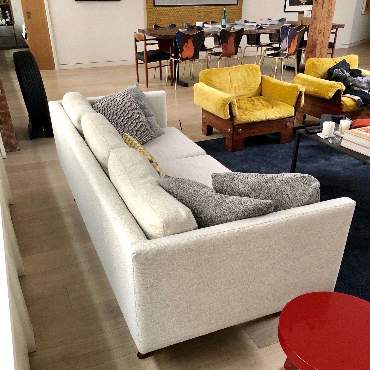 West Elm Brooklyn 81” Sofa in White/Cream - image-3