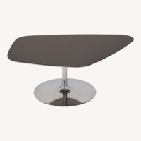 Flexform Dark Brown Metal Coffee Table