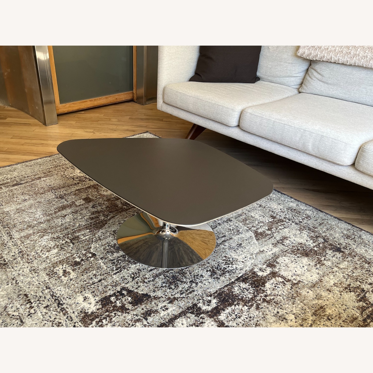 Flexform Dark Brown Metal Coffee Table - image-5