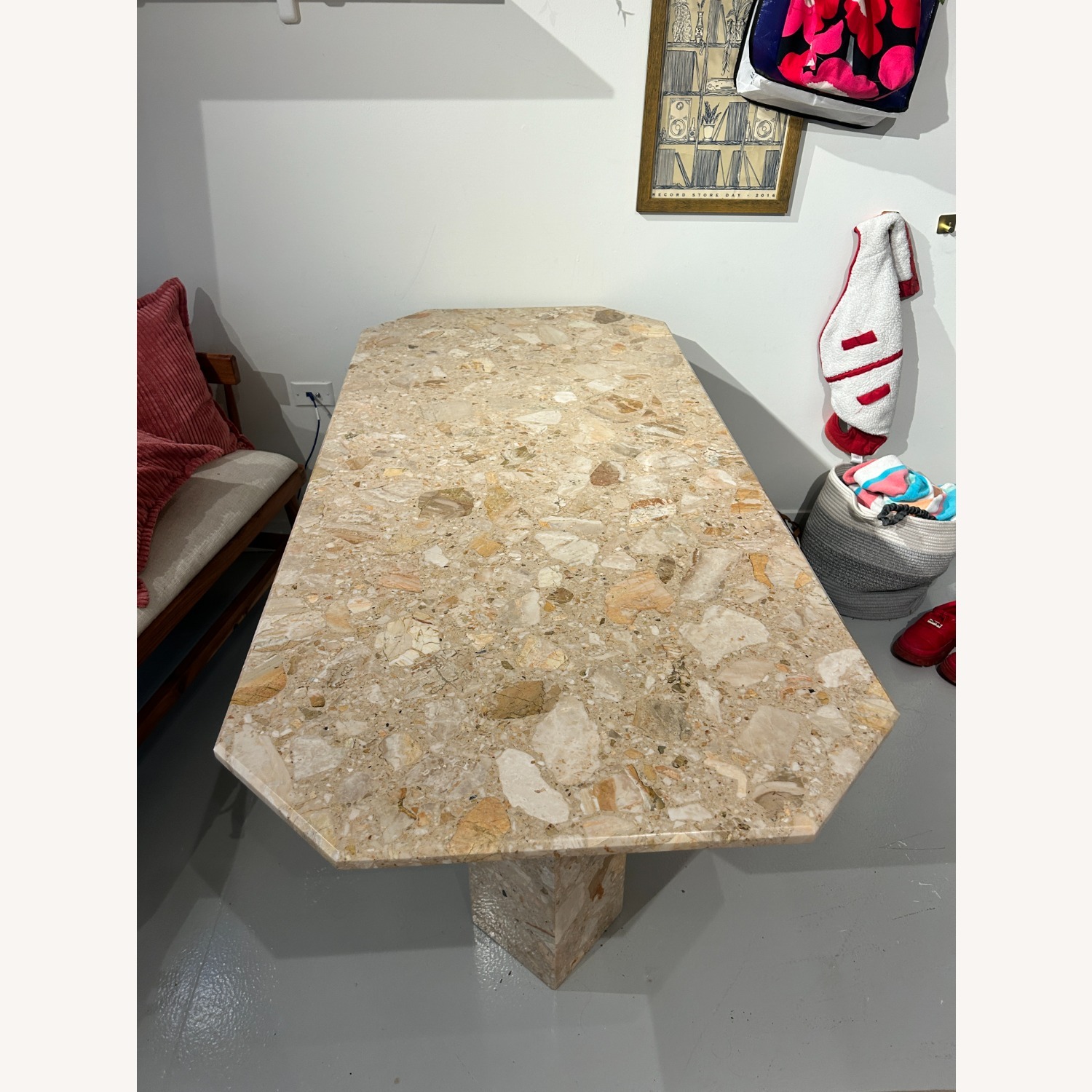 Designer-Style Stone Dining Table - image-1