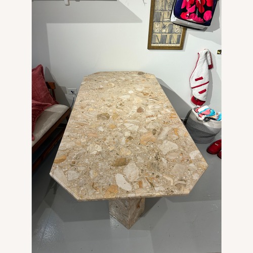 Used Designer-Style Stone Dining Table for sale on AptDeco