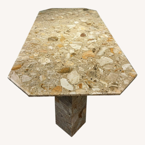Used Designer-Style Stone Dining Table for sale on AptDeco