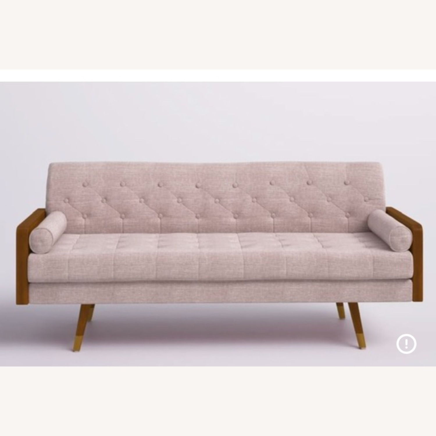Wayfair Bel-Air 72.2" Mid Century Pink 3+ Seater Sofa - image-1