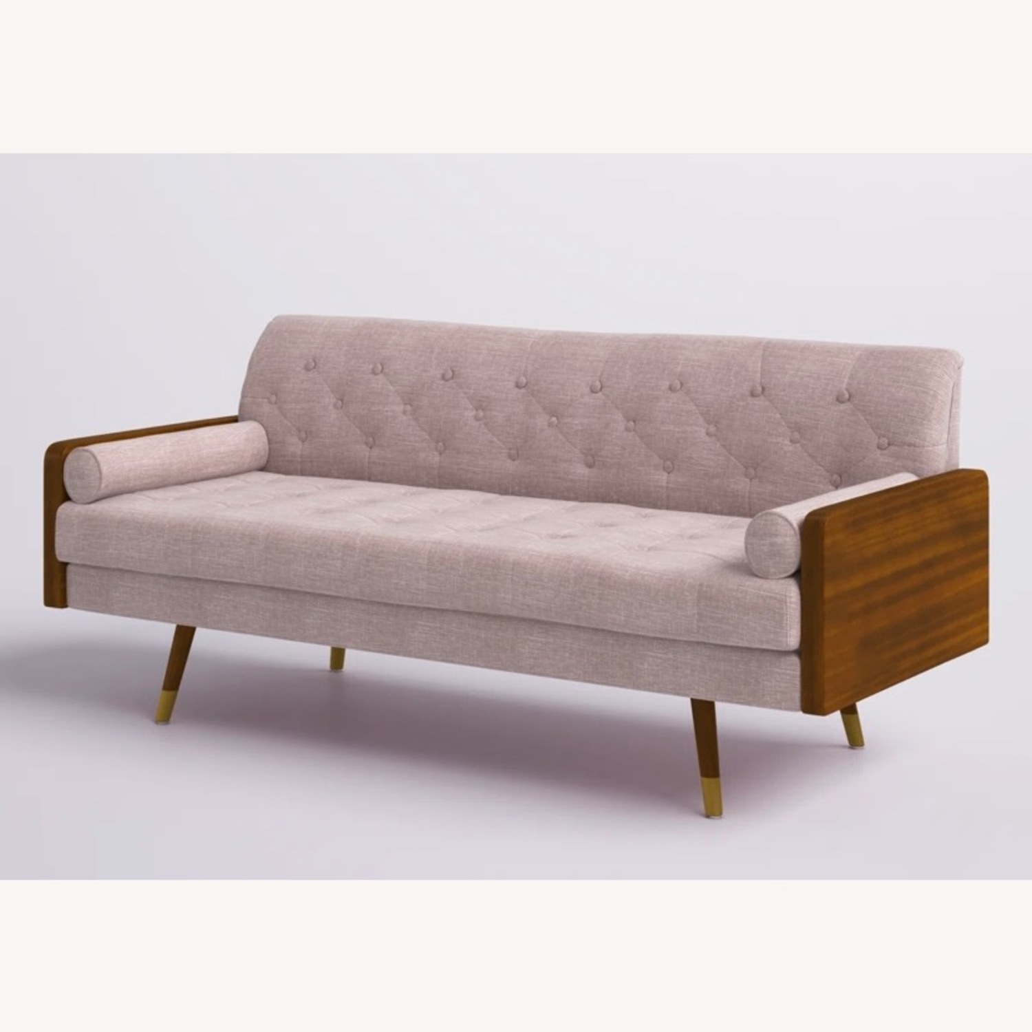 Wayfair Bel-Air 72.2" Mid Century Pink 3+ Seater Sofa - image-2