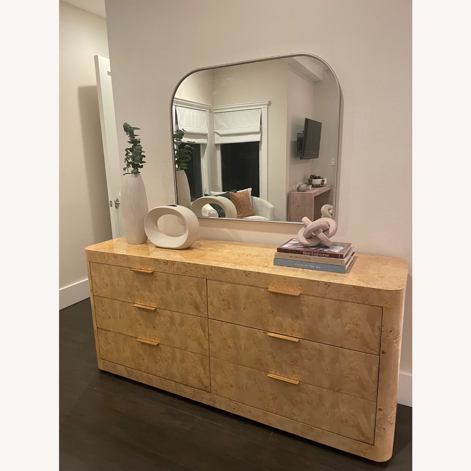 Restoration Hardware Bardot Burl Dresser - image-1