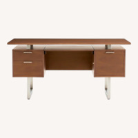 Crate & Barrel Clybourn Walnut Executive Desk