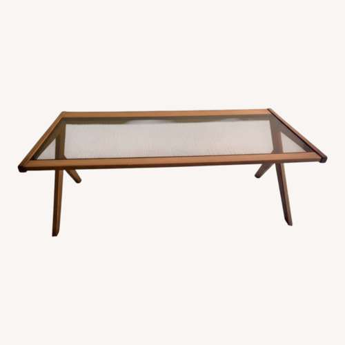 Used Mid-Century Modern Wood & Glass Coffee Table for sale on AptDeco