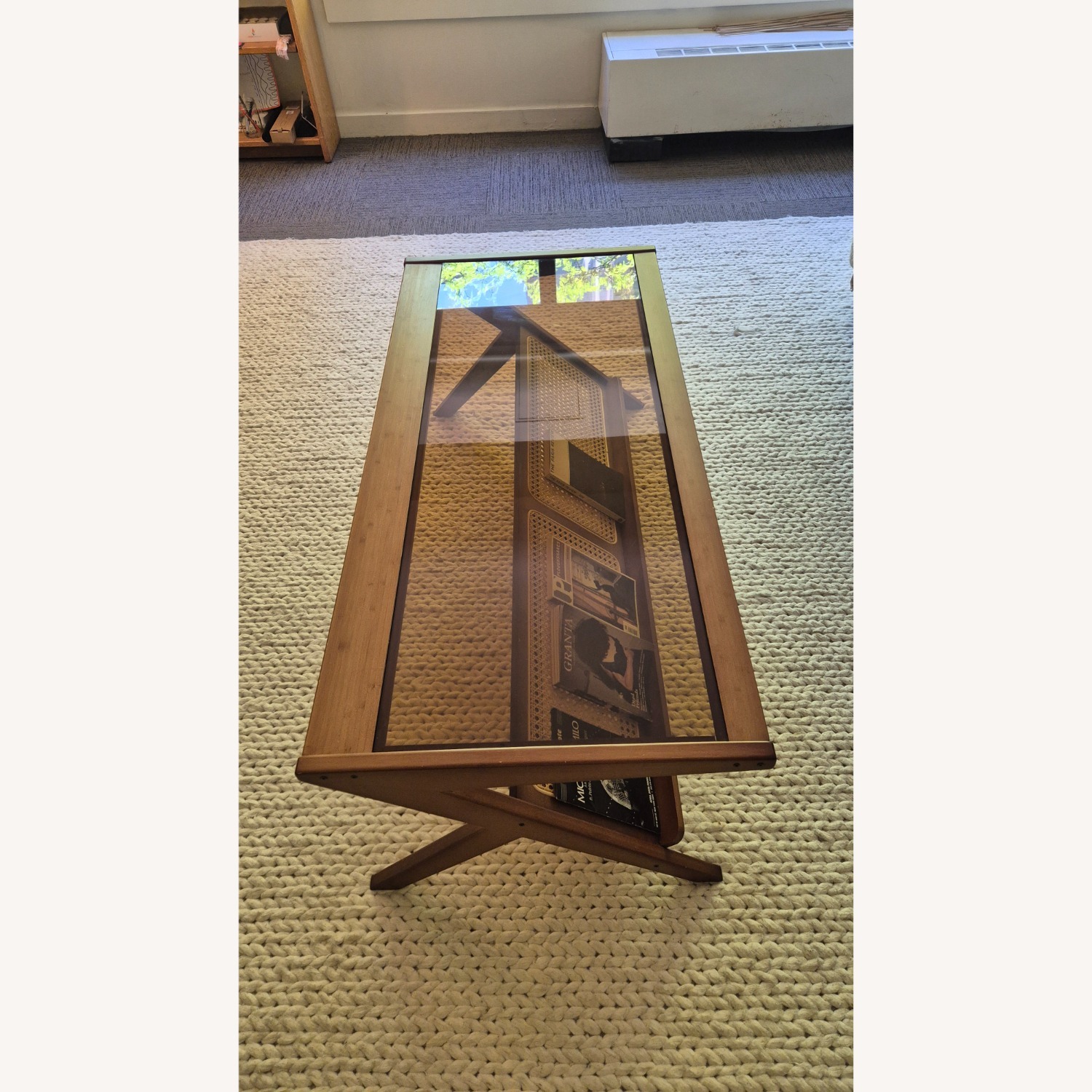 Mid-Century Modern Wood & Glass Coffee Table - image-4