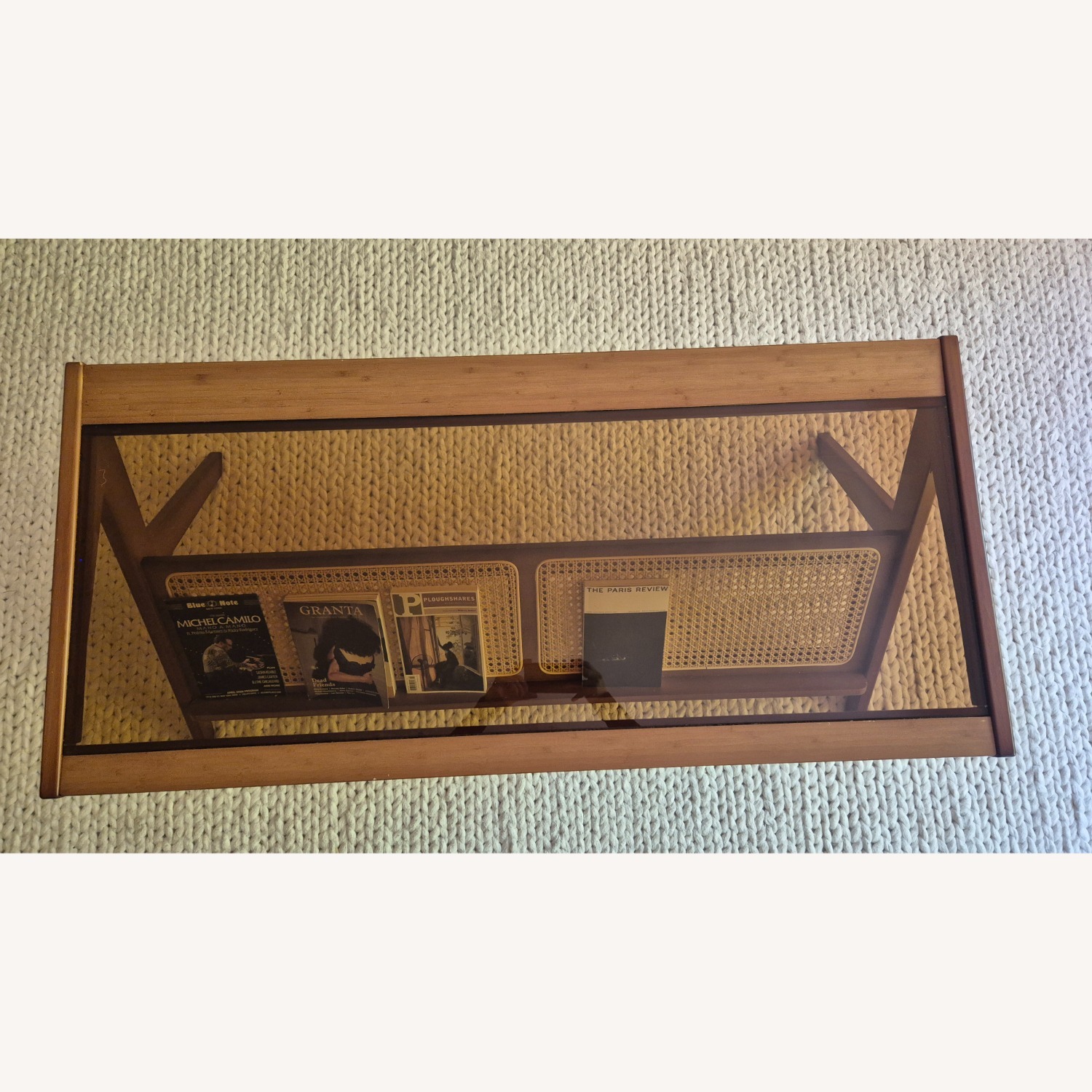 Mid-Century Modern Wood & Glass Coffee Table - image-2