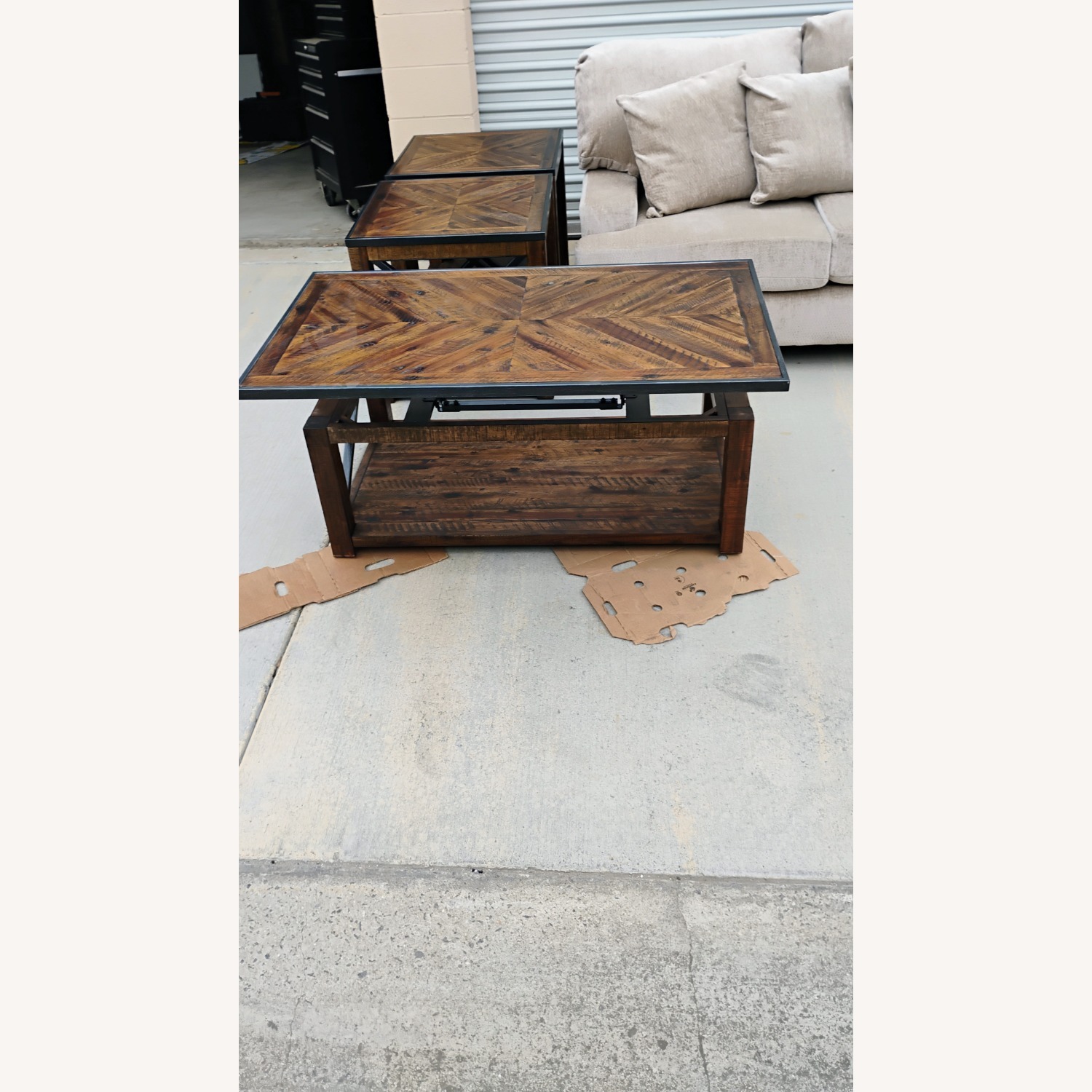 Light Brown 2 Piece Sectional - image-3