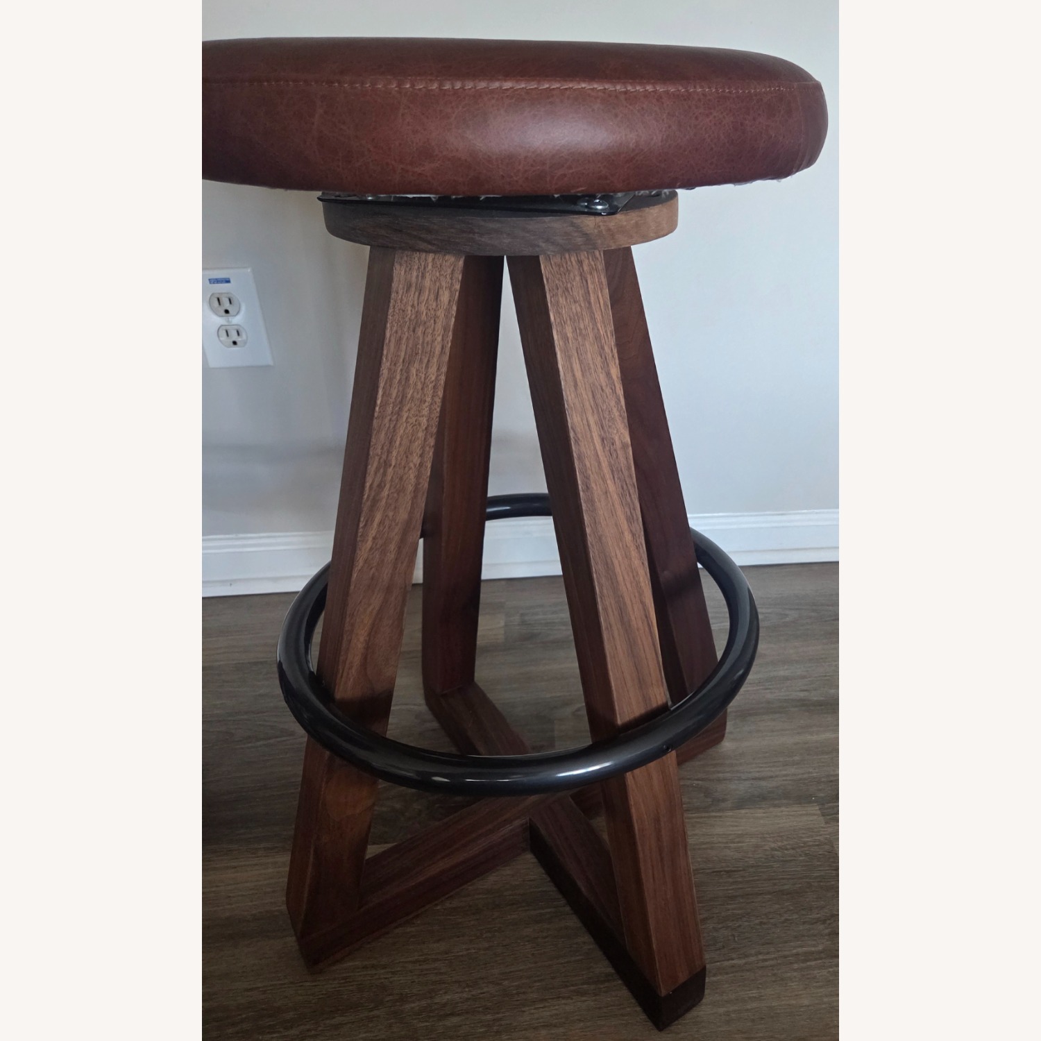 Perigold Artless X Swivel 26" Leather Counter Stools - 2 - image-8