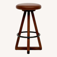 Perigold Artless X Swivel 26" Leather Counter Stools - 2