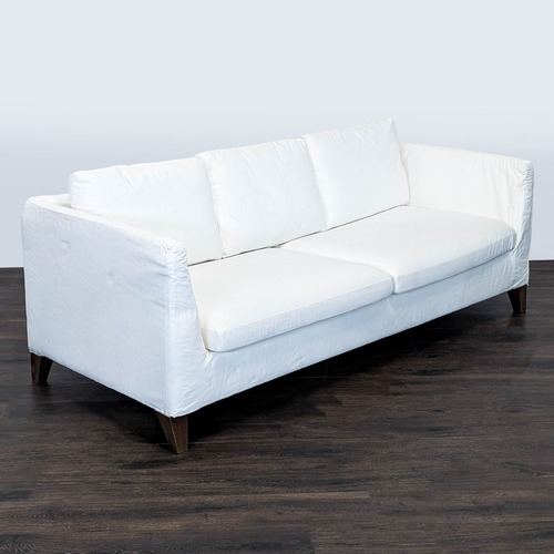 Used IKEA 3-Seat White Sofa - Modern and Comfortable for sale on AptDeco