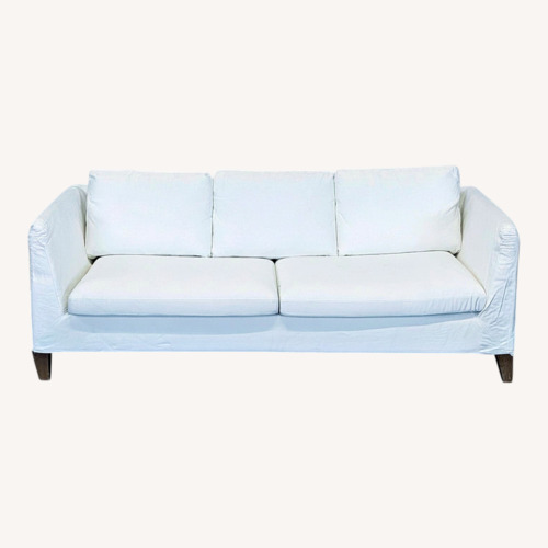 Used IKEA 3-Seat White Sofa - Modern and Comfortable for sale on AptDeco