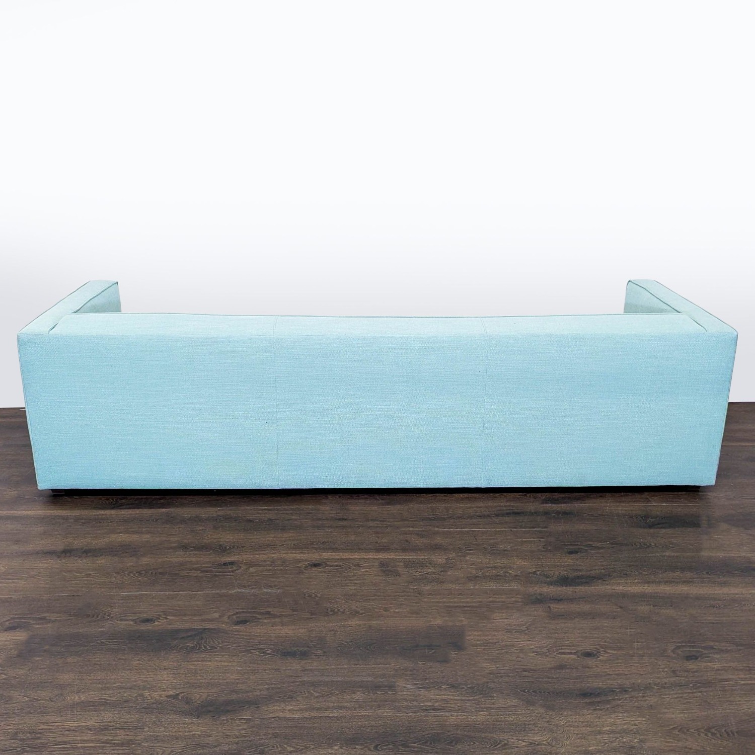 CB2 Club Modern 3-Seat Light Blue Sofa - image-4