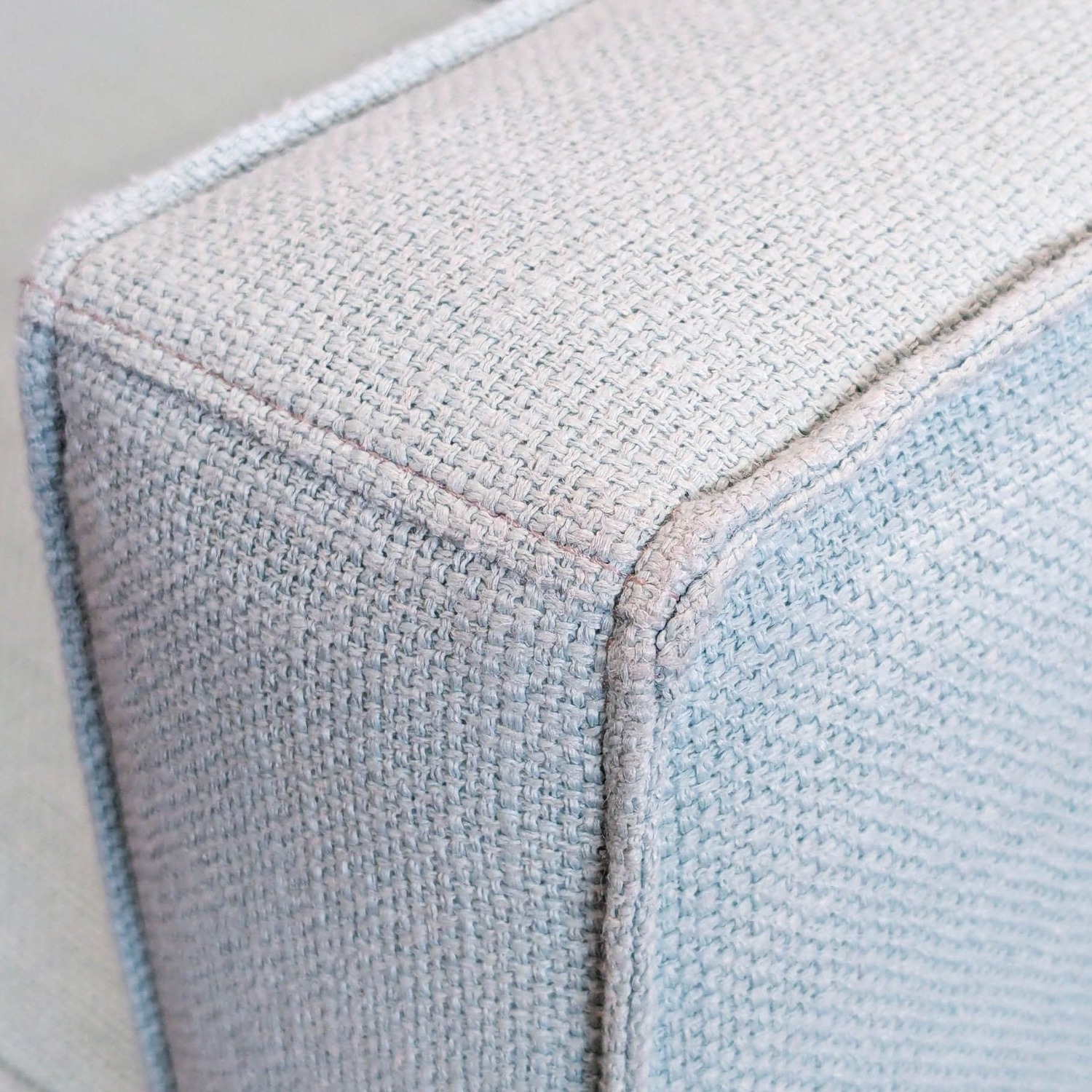CB2 Club Modern 3-Seat Light Blue Sofa - image-2