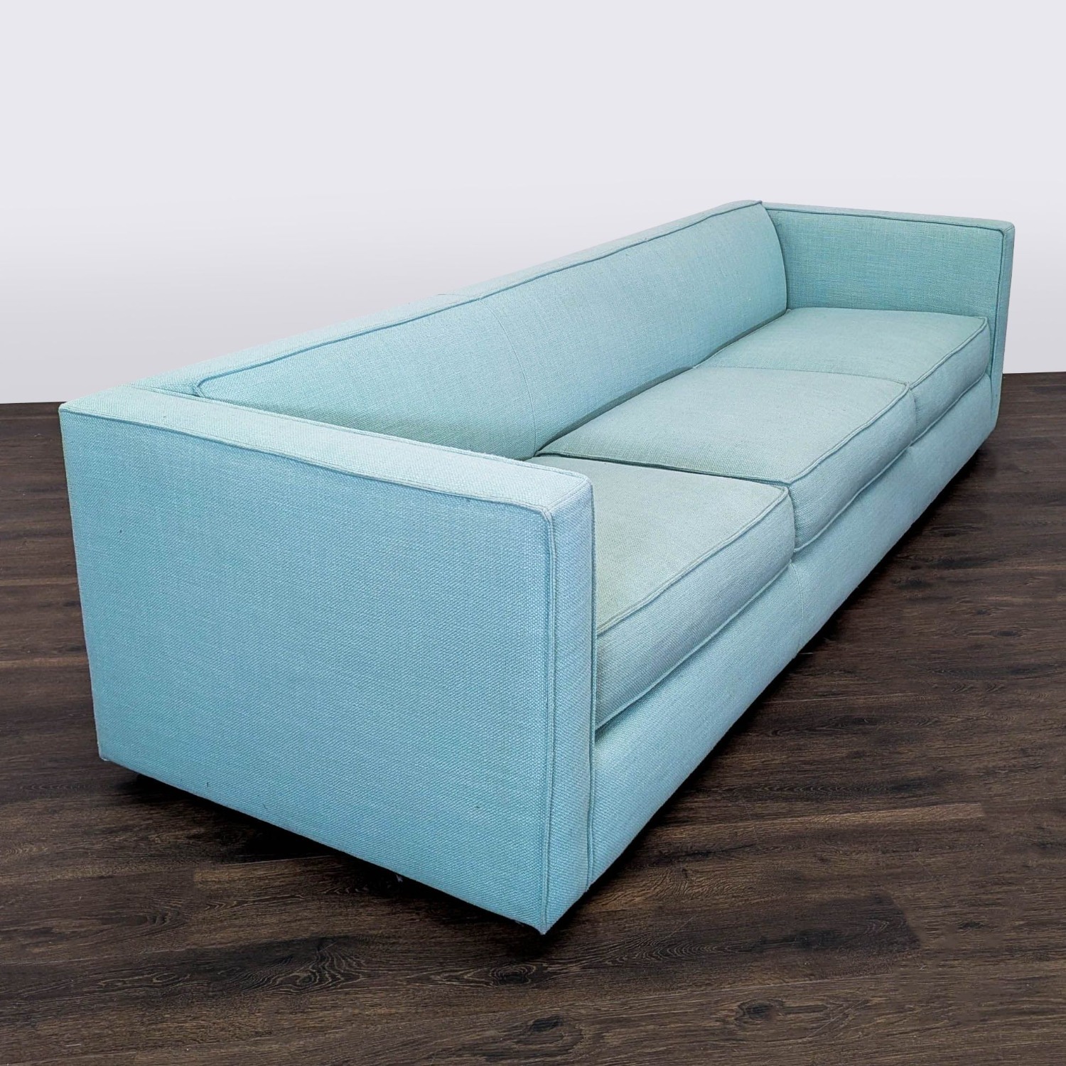 CB2 Club Modern 3-Seat Light Blue Sofa - image-6