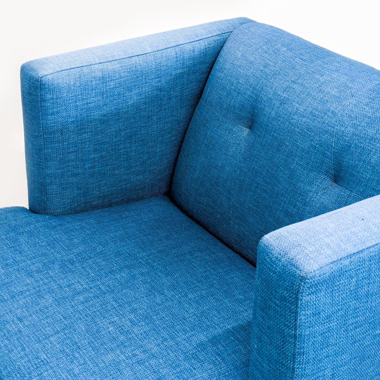 CB2 Avec Blue Modern Lounge Chair with Metal Legs - image-4