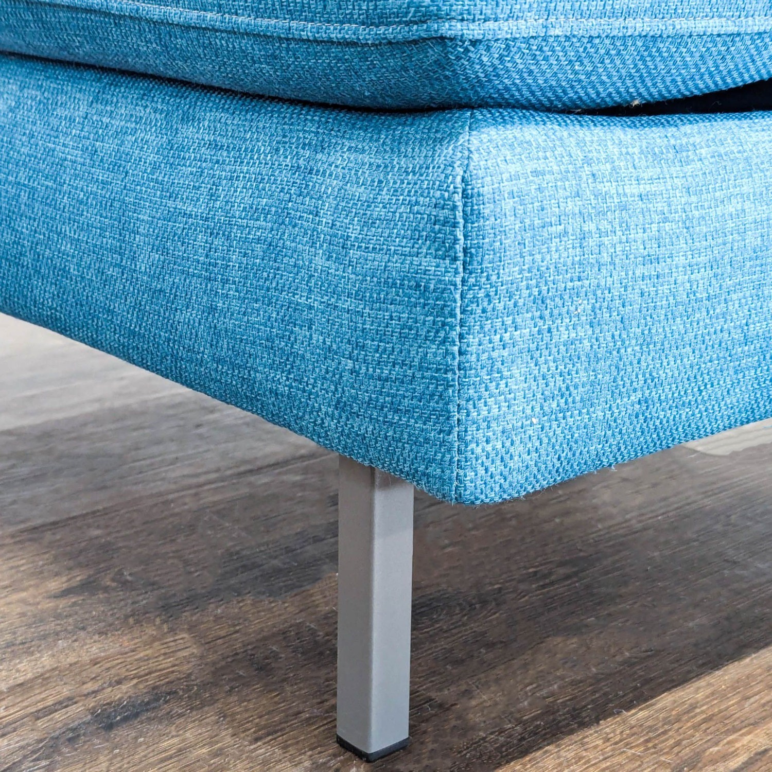 CB2 Avec Blue Modern Lounge Chair with Metal Legs - image-2