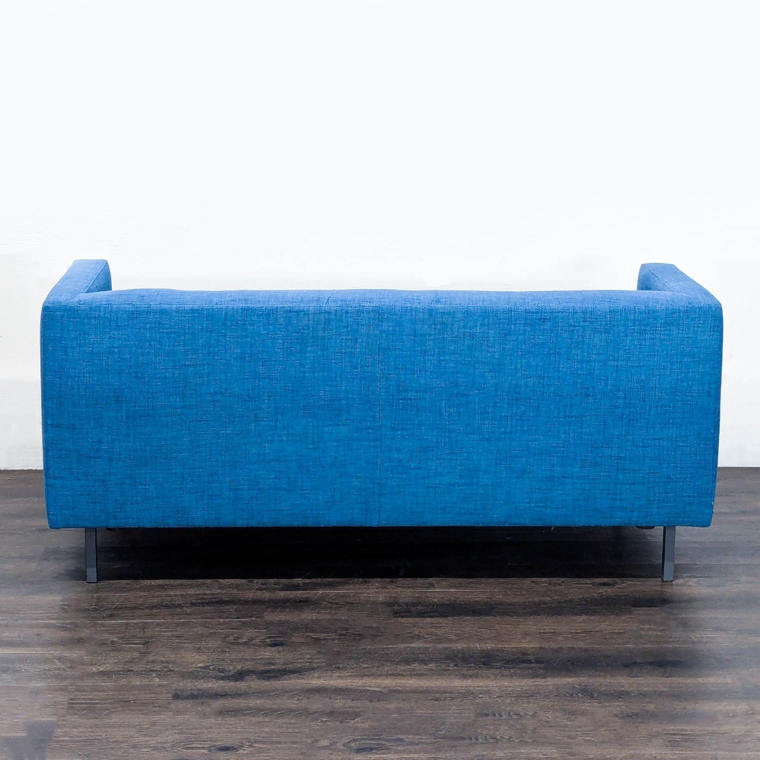 CB2 Avec Modern Blue Fabric Loveseat  - image-5