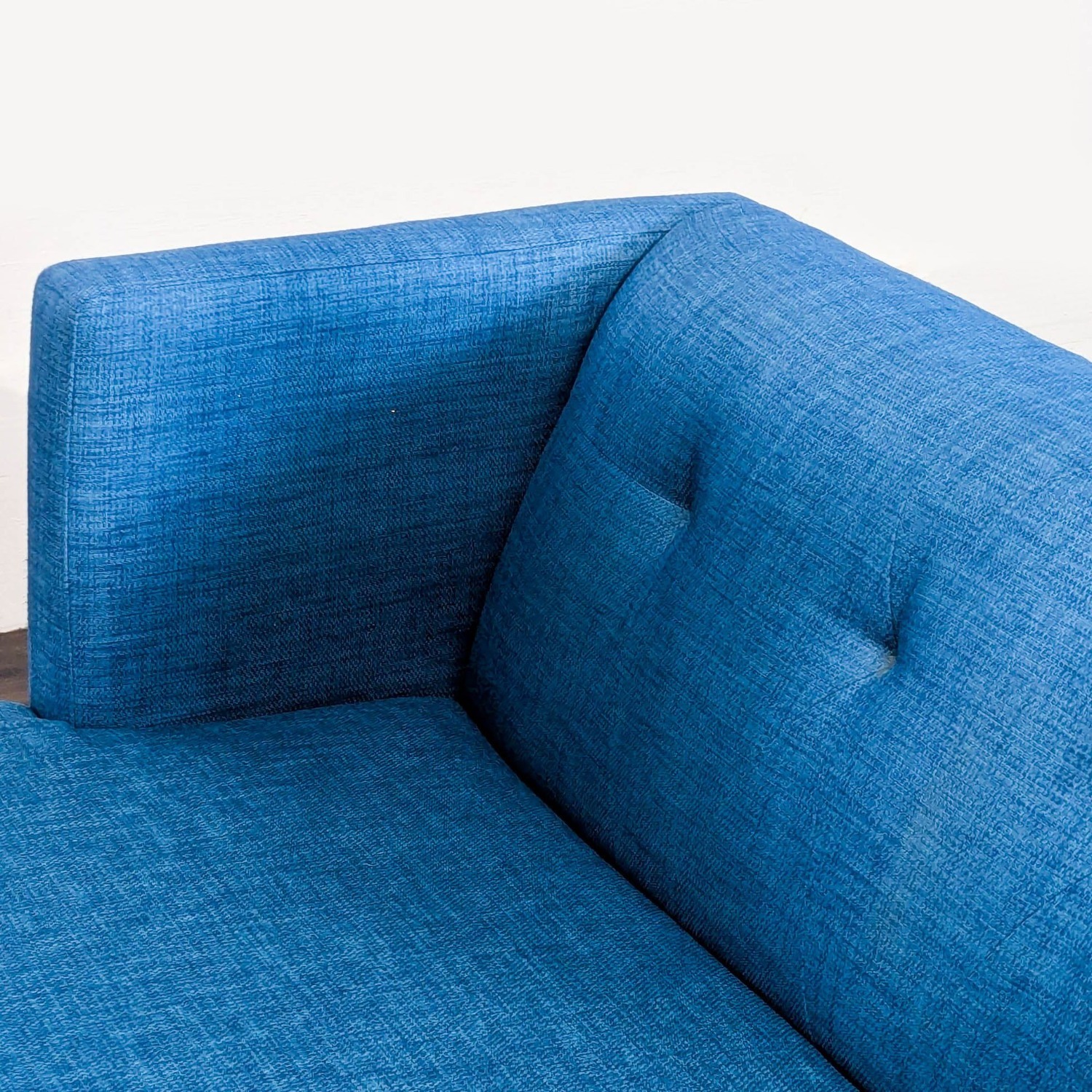 CB2 Avec Modern Blue Fabric Loveseat  - image-3