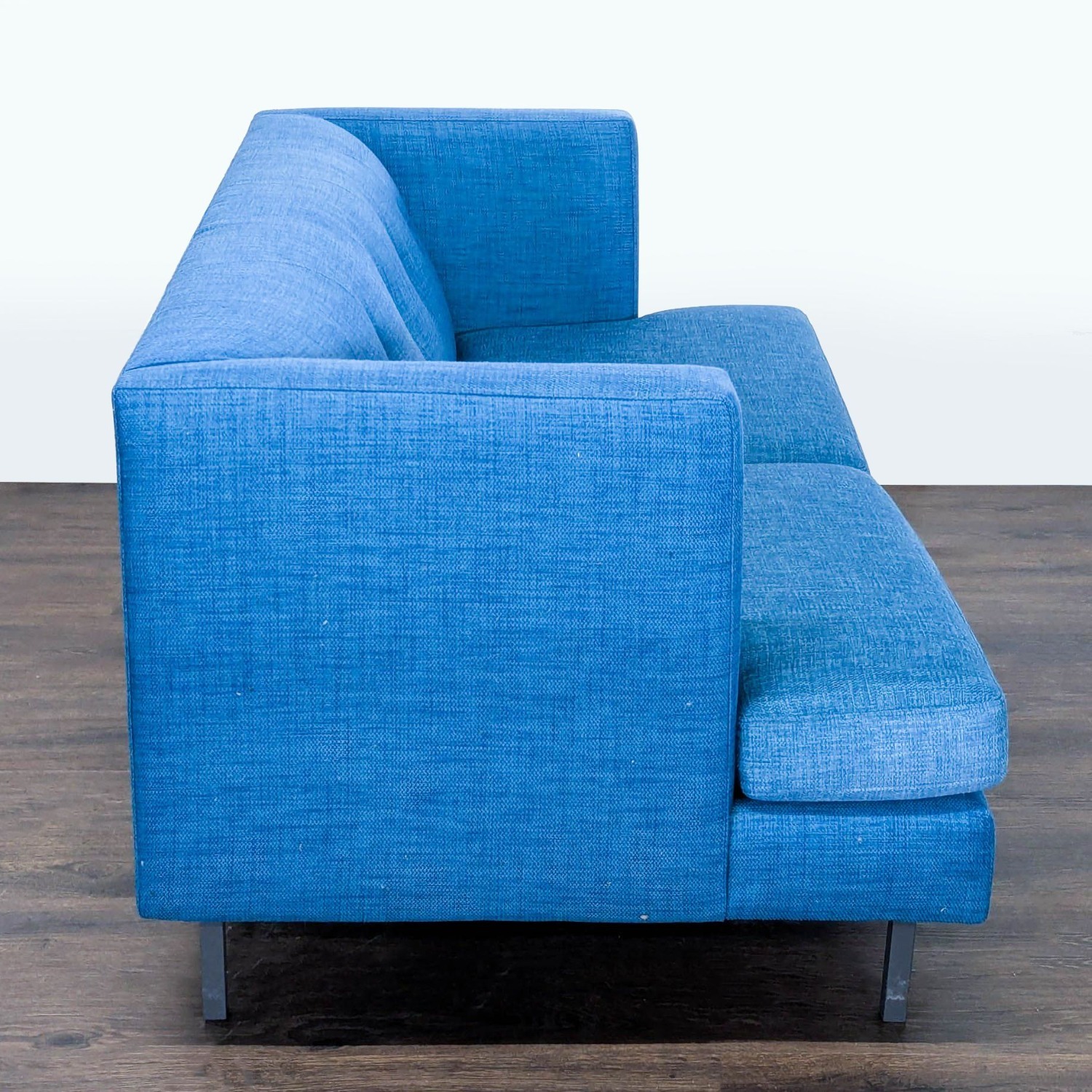 CB2 Avec Modern Blue Fabric Loveseat  - image-6