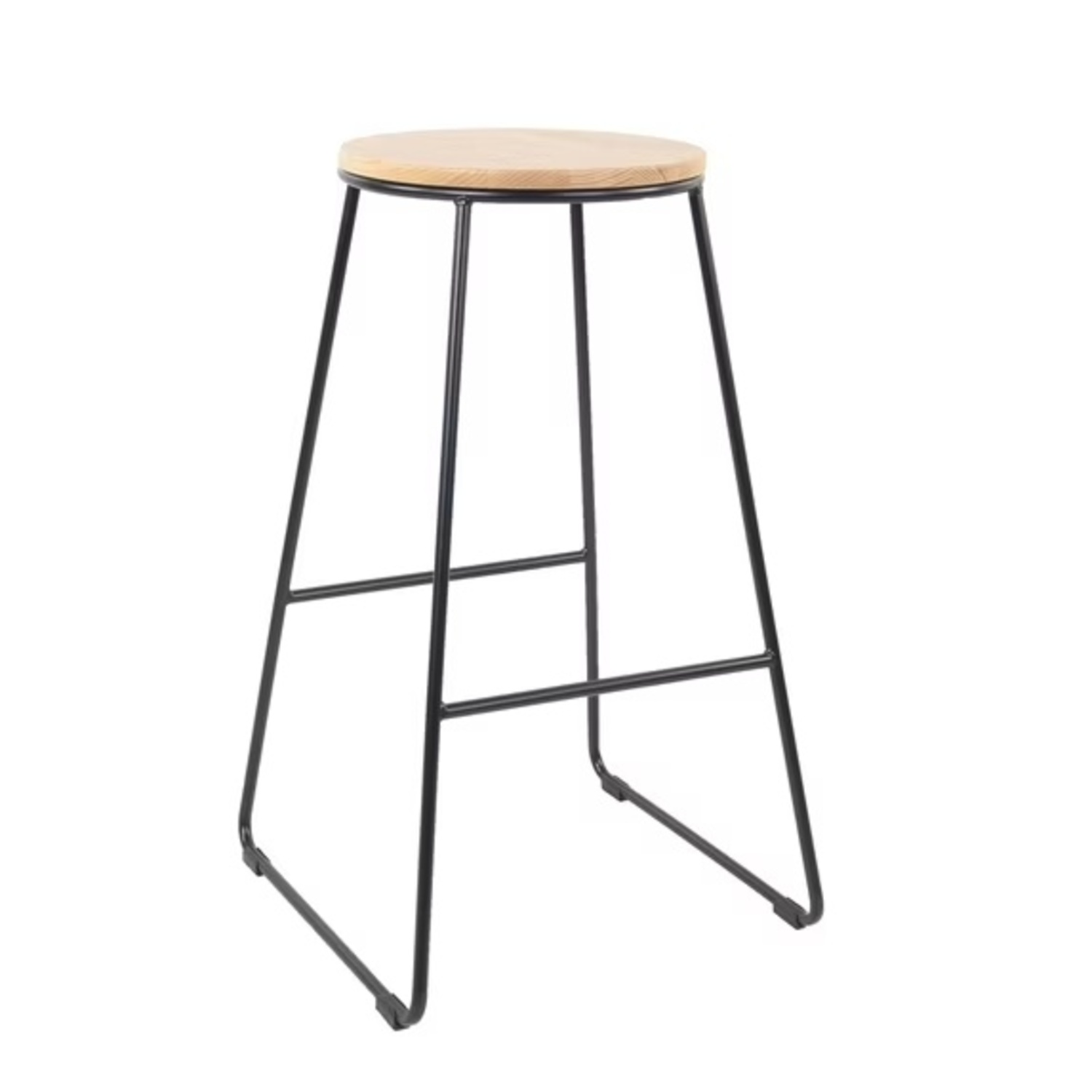 Walmart Mainstrays Black Wood Stools - image-4