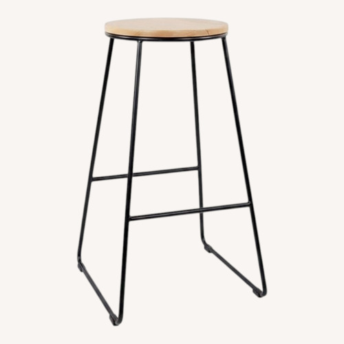Used Walmart Mainstrays Black Wood Stools for sale on AptDeco