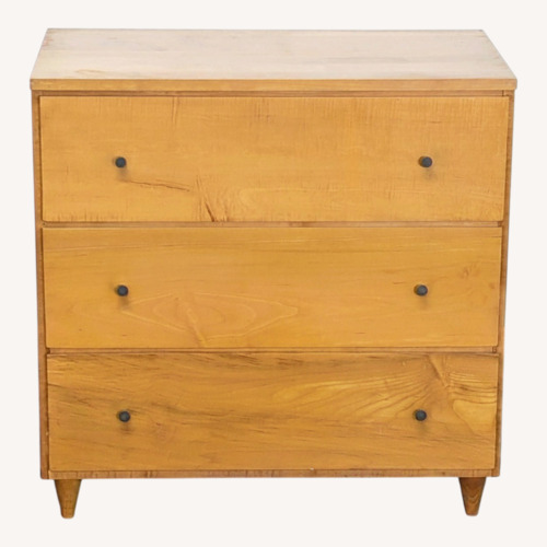 Used Mid-Century Modern 3-Drawer Solid Wood Dresser	 for sale on AptDeco