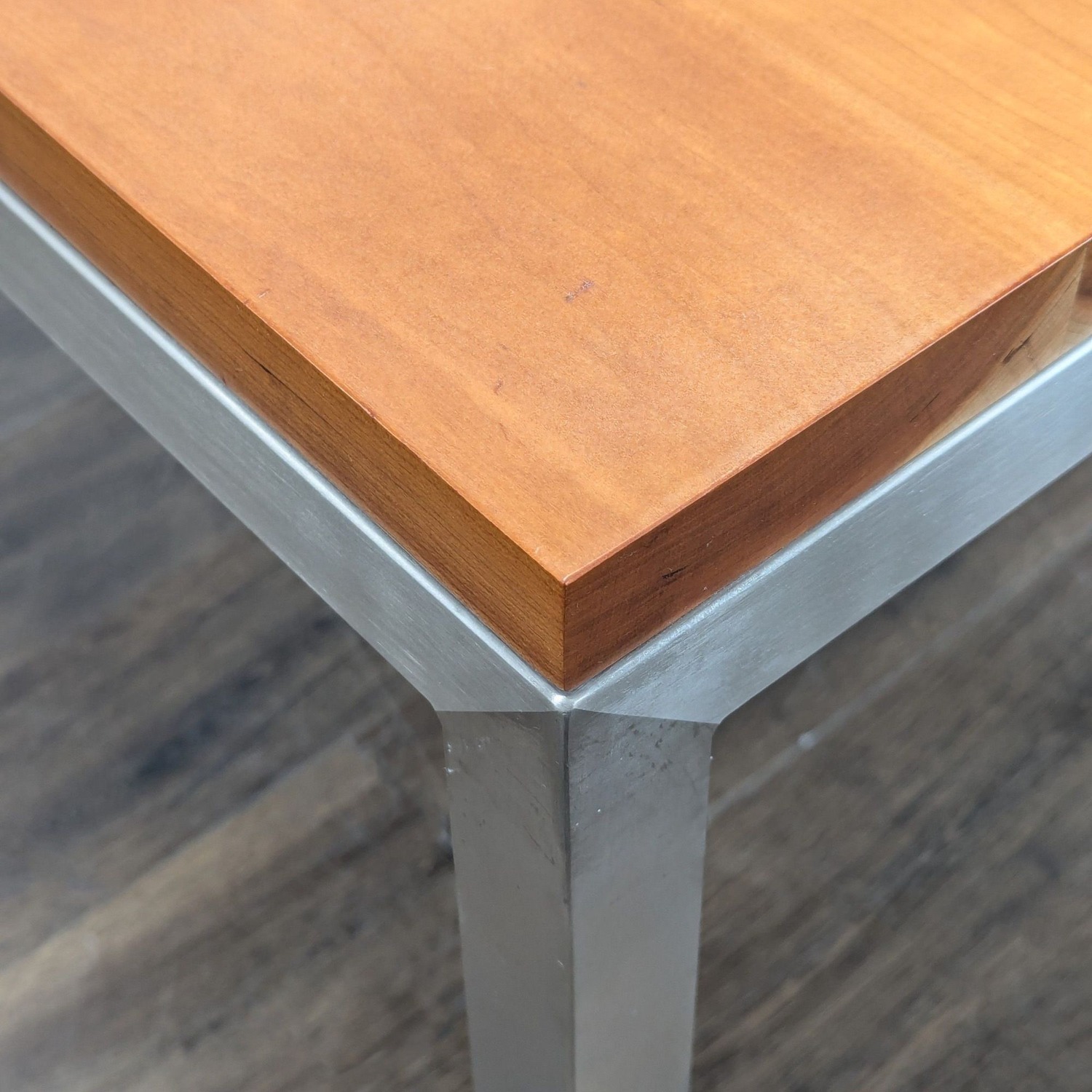 Wood Top Parsons Dining Table	 - image-3