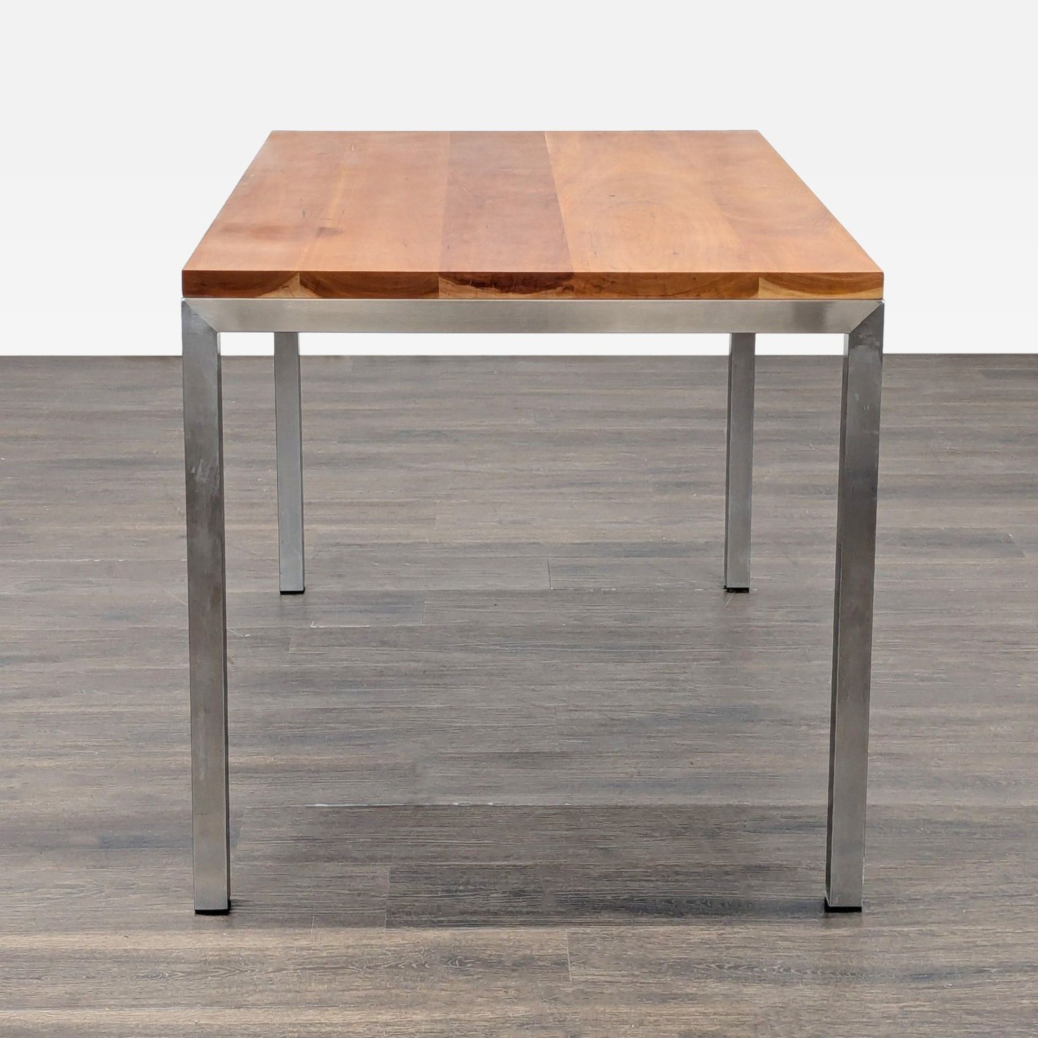 Wood Top Parsons Dining Table	 - image-1