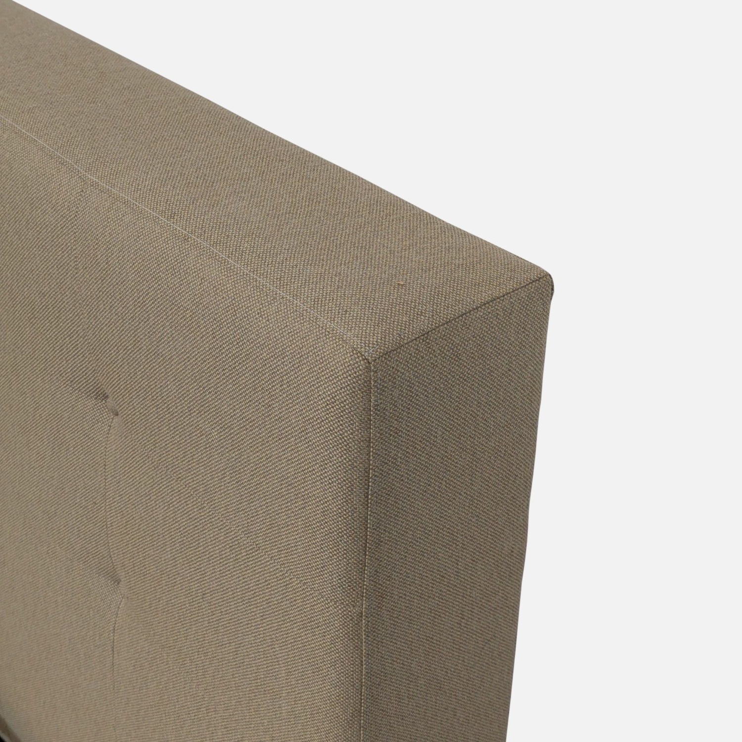 Crate & Barrel Tate Beige Upholstered Bed Frame  - image-2