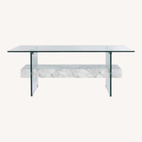 Wayfair Kaylee White Glass Coffee Table