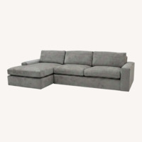 Macy's Light Gray Fabric Chaise Lounge