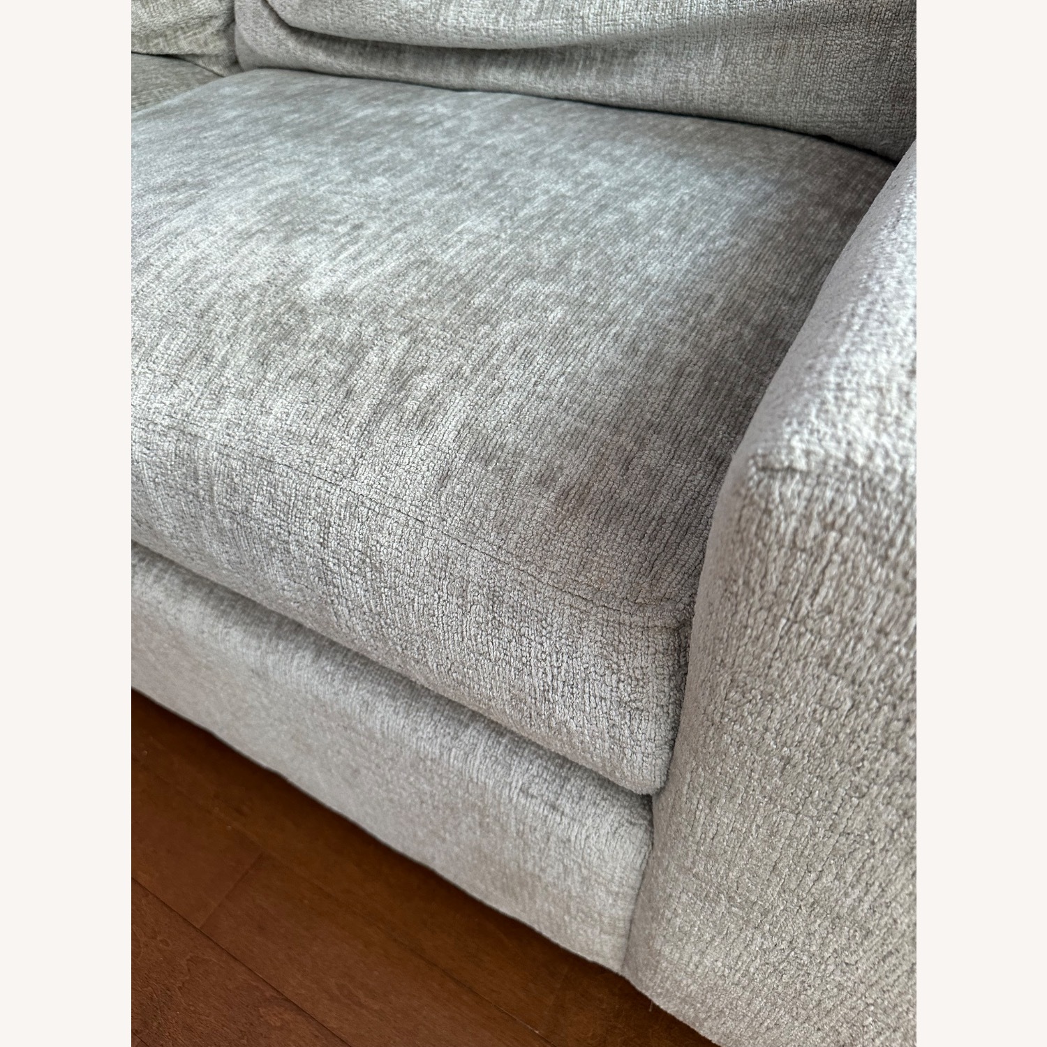 Macy's Light Gray Fabric Chaise Lounge - image-3