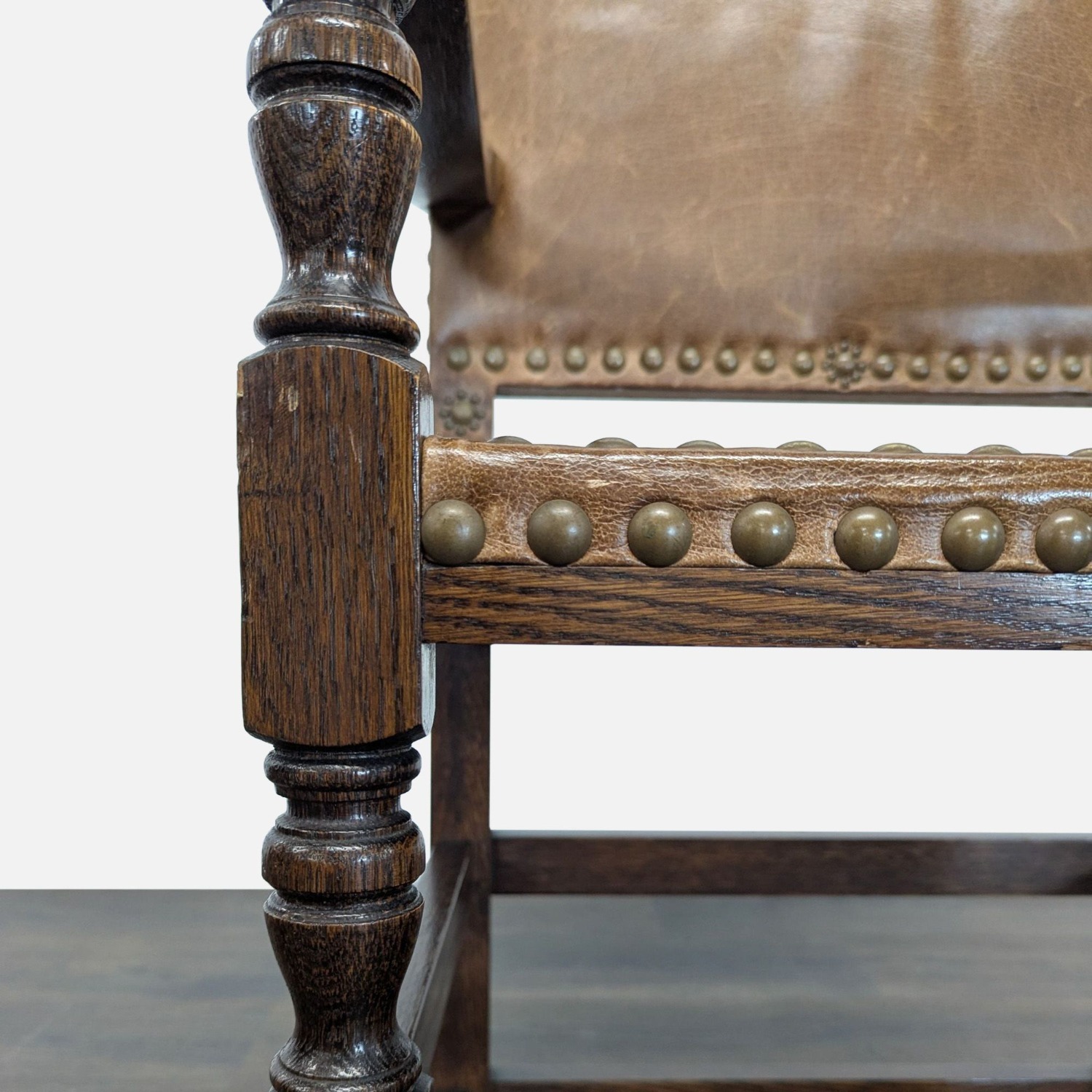 Vintage Leather Dining Armchair - image-5