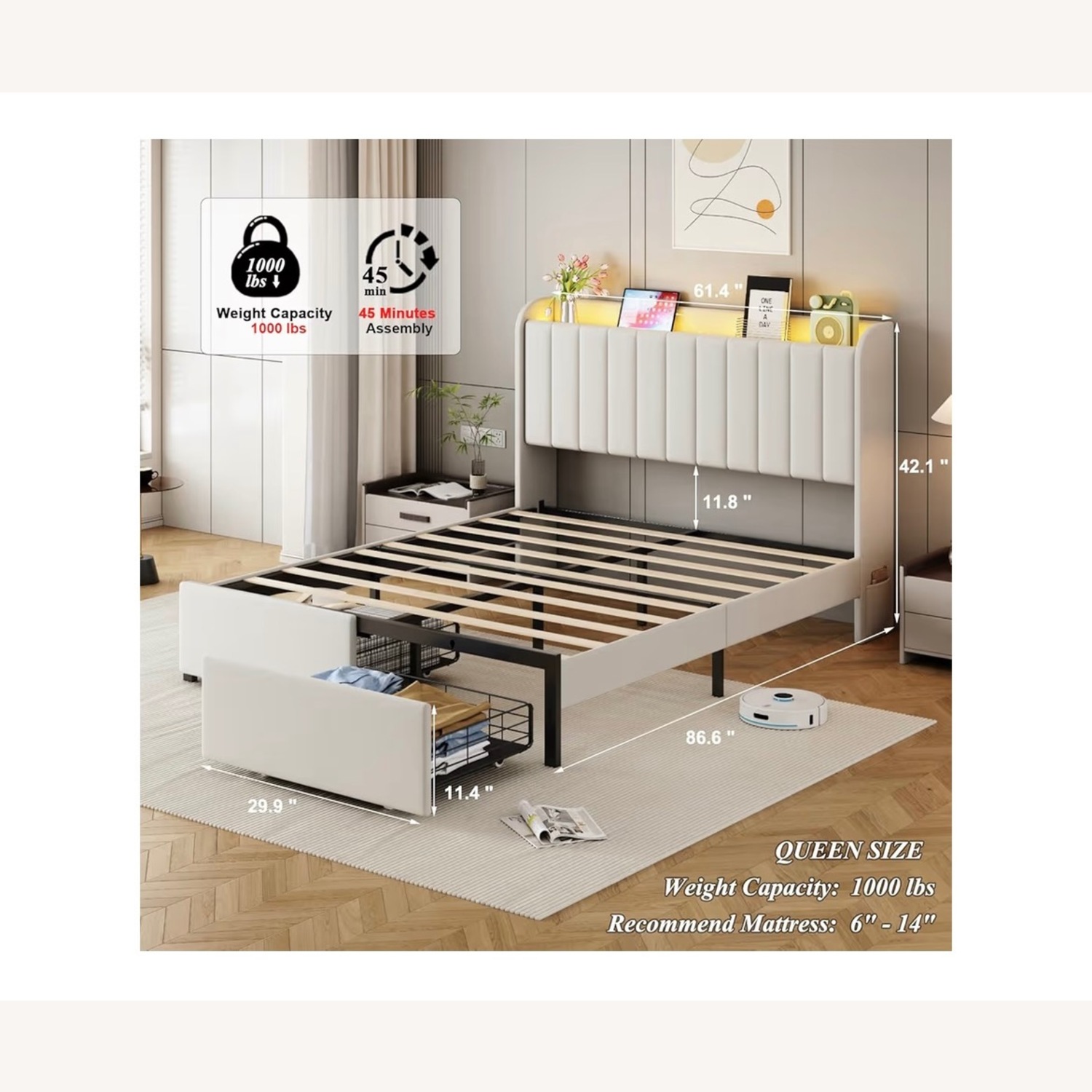 Amazon Tigubfre Bed Frame  - image-3
