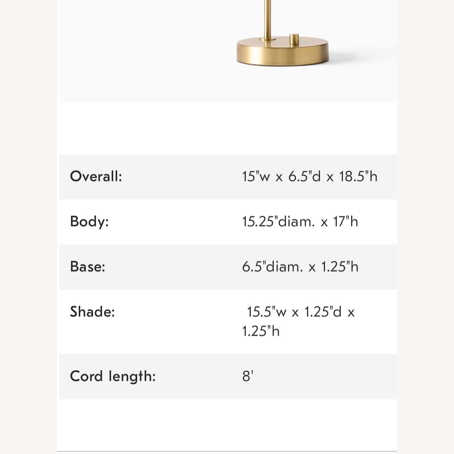 West Elm Gold Metal Table Lamp - image-6