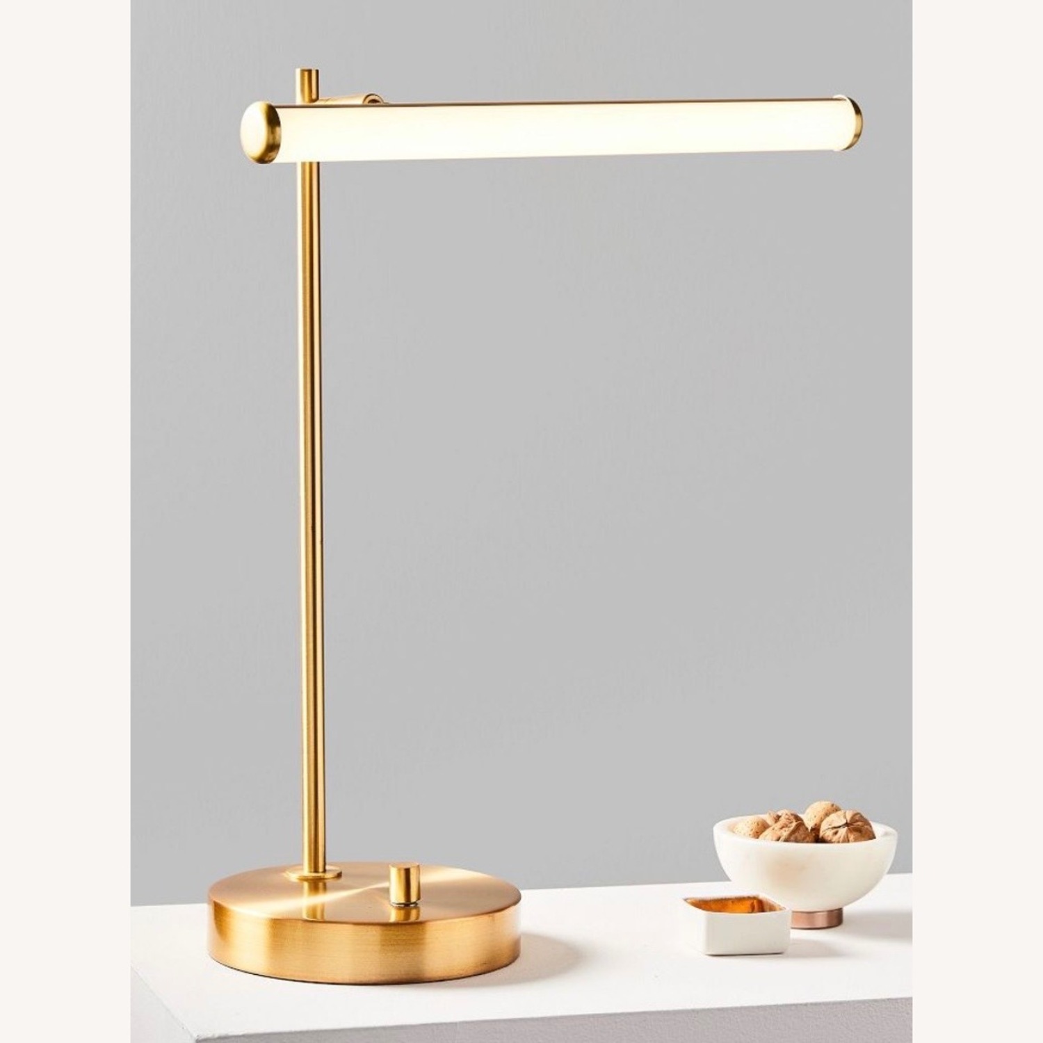 West Elm Gold Metal Table Lamp - image-1