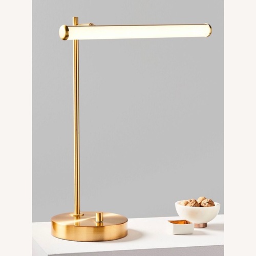 Used West Elm Gold Metal Table Lamp for sale on AptDeco