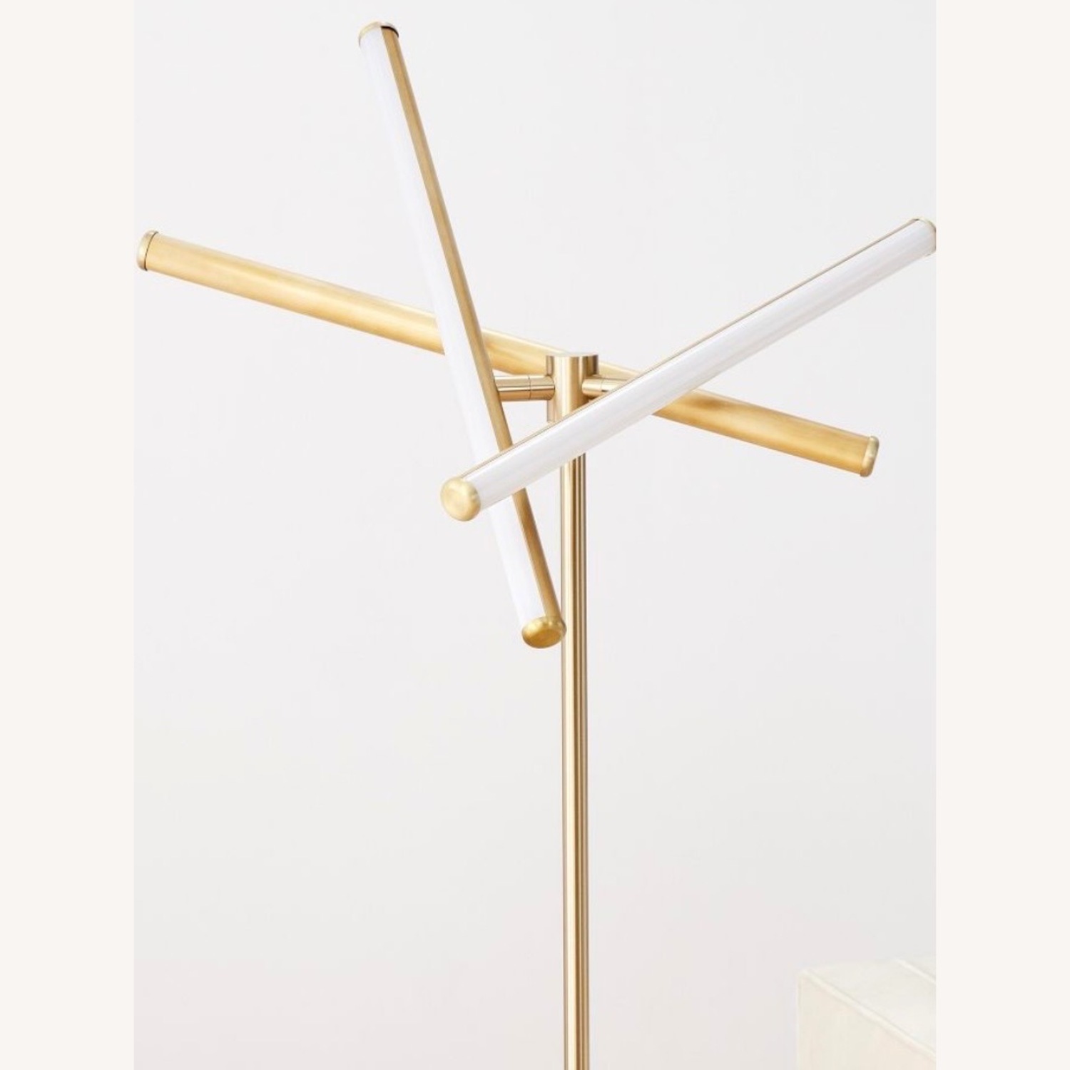 West Elm Gold Metal Floor Lamp - image-5