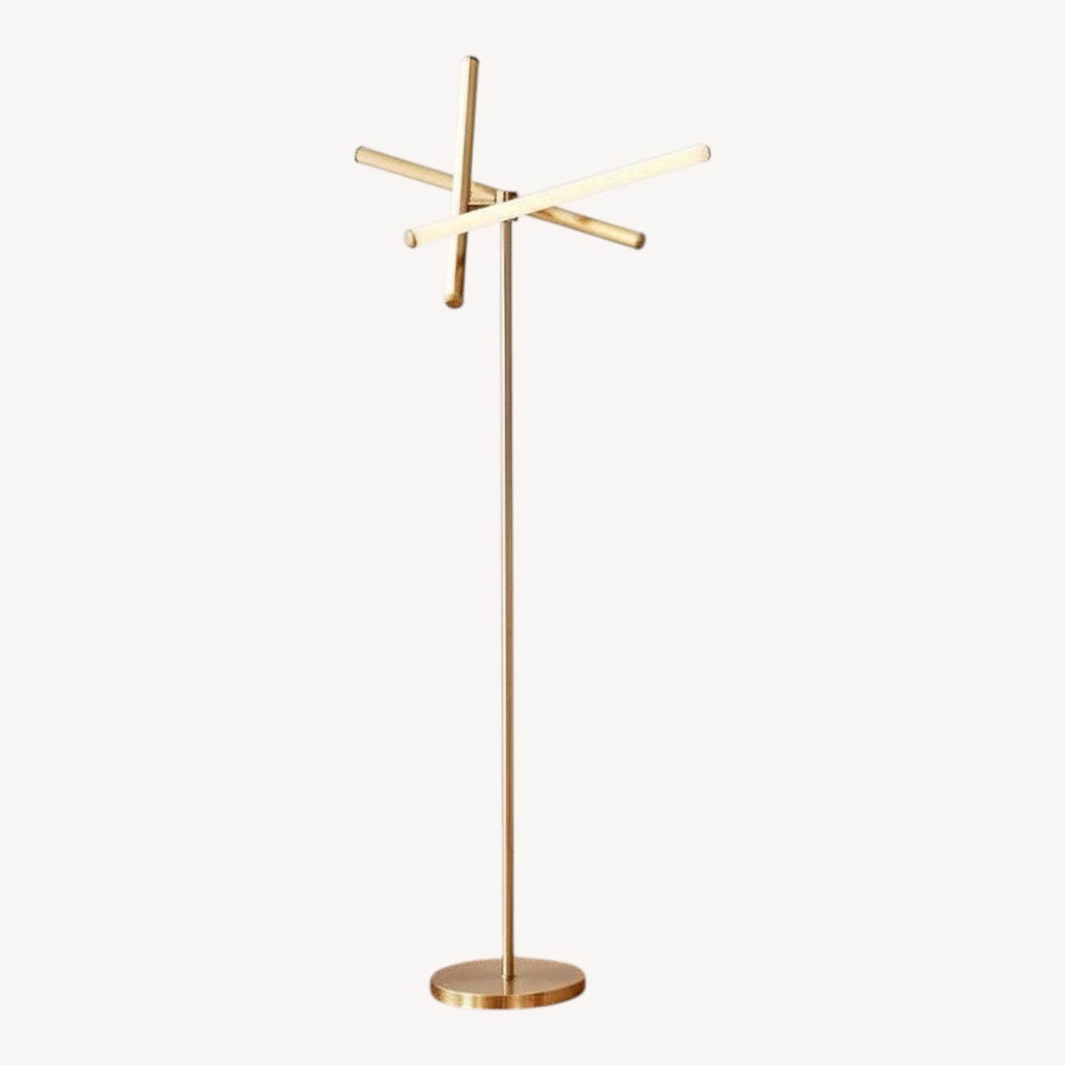 West Elm Gold Metal Floor Lamp - image-9