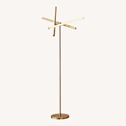 Used West Elm Gold Metal Floor Lamp for sale on AptDeco
