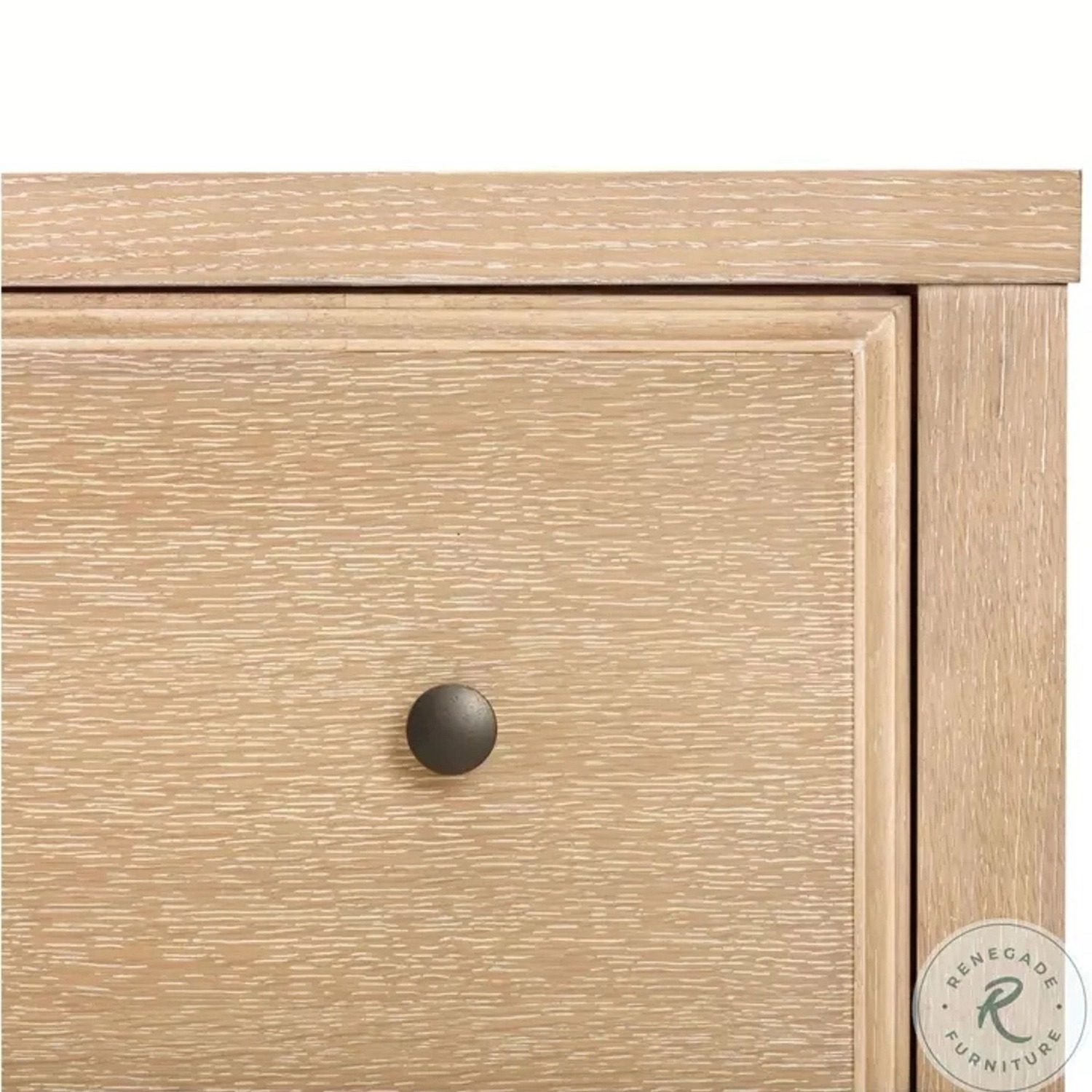 Bristol Park Whitewashed Oak Wood 6-Drawer Dresser - image-6