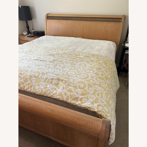 Used Lexington Furniture Light Brown King Bed for sale on AptDeco
