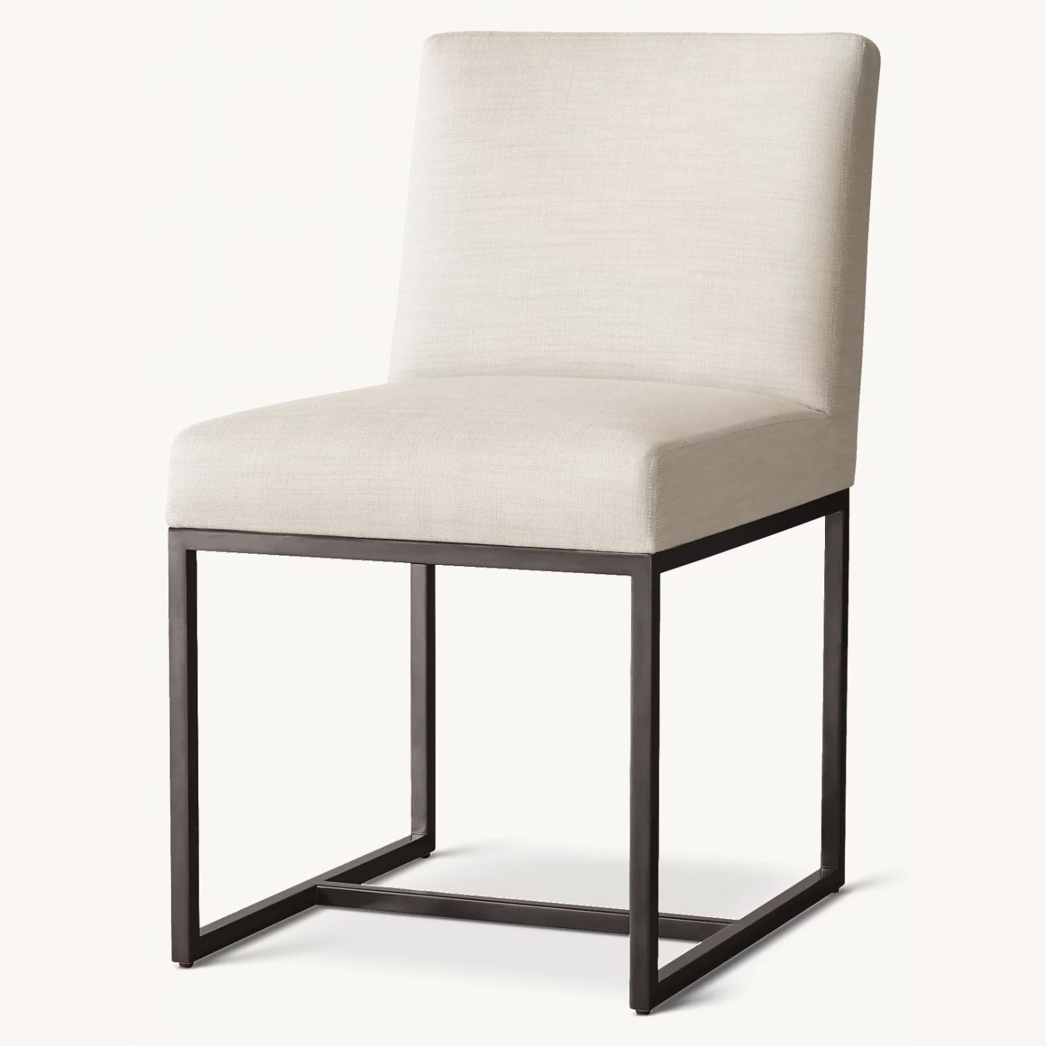 Restoration Hardware White Fabric Dining Chair - image-4