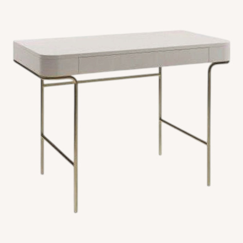 Used West Elm White&Gold Desk for sale on AptDeco